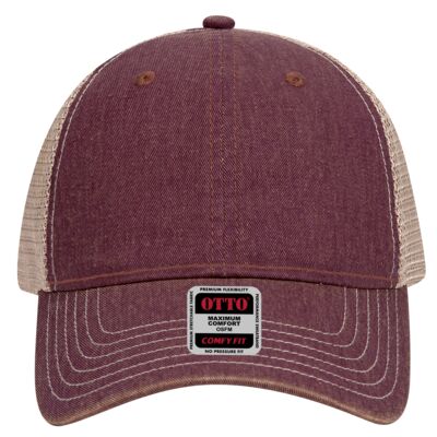 OTTO CAP 6 Panel Low Profile Mesh Back Trucker Dad Hat Thumbnail