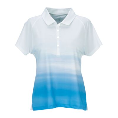 Women?s Vansport? Pro Ombr� Print Polo Thumbnail