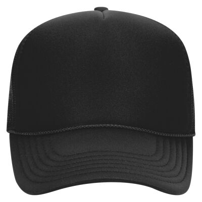 OTTO CAP Polyester Foam Front 5 Panel Mid Profile Mesh Back Trucker Hat Thumbnail