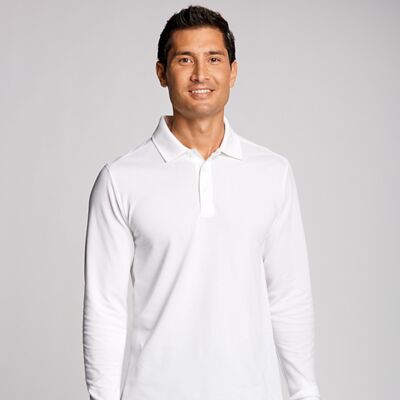 Cutter & Buck Advantage Tri-Blend Pique Mens Long Sleeve Polo Thumbnail