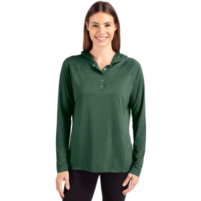 Cutter & Buck Coastline Epic Comfort Eco Recycled Womens Hooded Shirt Thumbnail